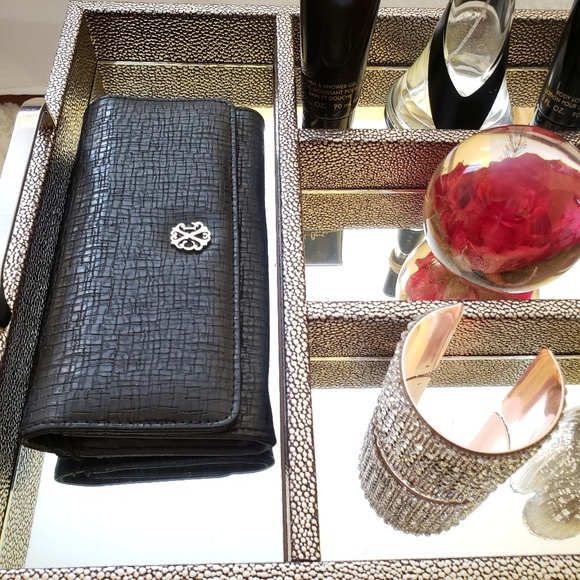 Christian Lacroix Bags Christian Lacroix Black Crocodile Wallet